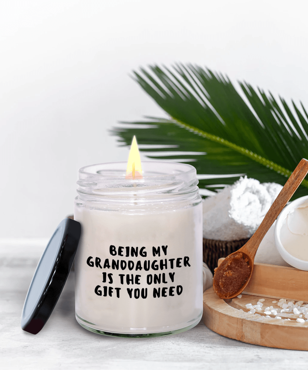 Granddaughter Gift Ideas - Being My Granddaughter is The Only Gift You Need Scented Soy Candle - Mallard Moon Gift Shop
