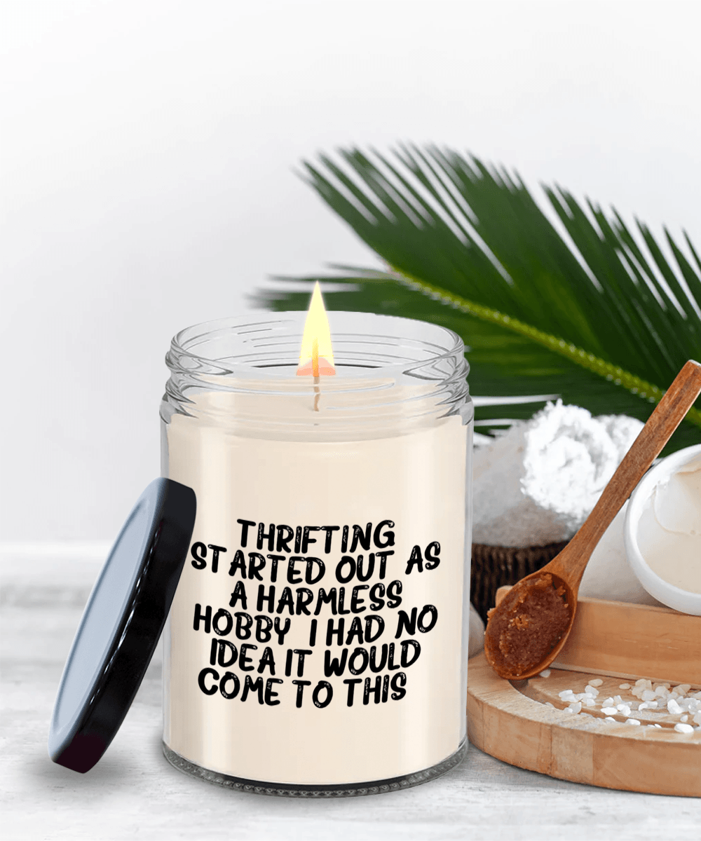 Thrifting Delight, Gifts for Friends, Thrifting Enthusiasts, Birthday, Holidays, Special Occasions, Quote Inspired Scented Soy Candle - Mallard Moon Gift Shop