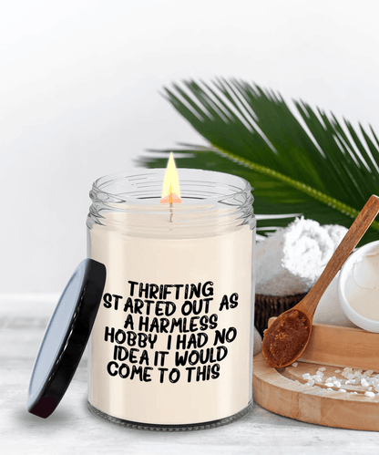 Thrifting Delight, Gifts for Friends, Thrifting Enthusiasts, Birthday, Holidays, Special Occasions, Quote Inspired Scented Soy Candle - Mallard Moon Gift Shop