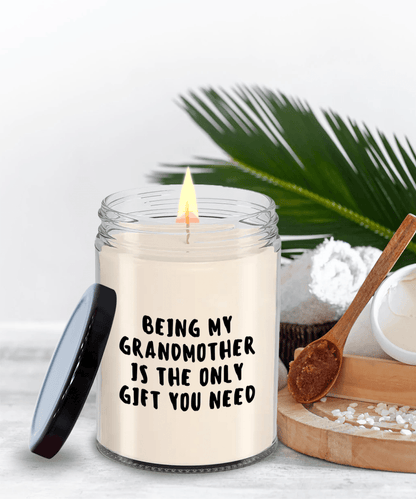 Grandmother Gift Ideas - Being My Grandmother is The Only Gift You Need Scented Soy Candle - Mallard Moon Gift Shop