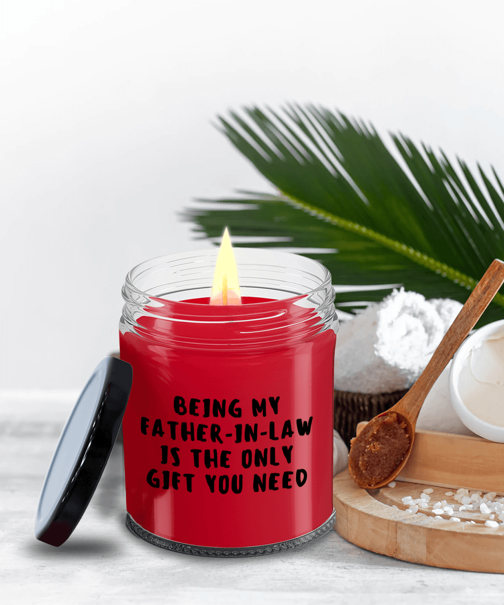 Father-in-law Gift Ideas - Being My Father-in-law is The Only Gift You Need Scented Soy Candle - Mallard Moon Gift Shop