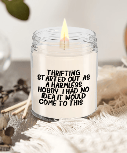 Thrifting Delight, Gifts for Friends, Thrifting Enthusiasts, Birthday, Holidays, Special Occasions, Quote Inspired Scented Soy Candle - Mallard Moon Gift Shop