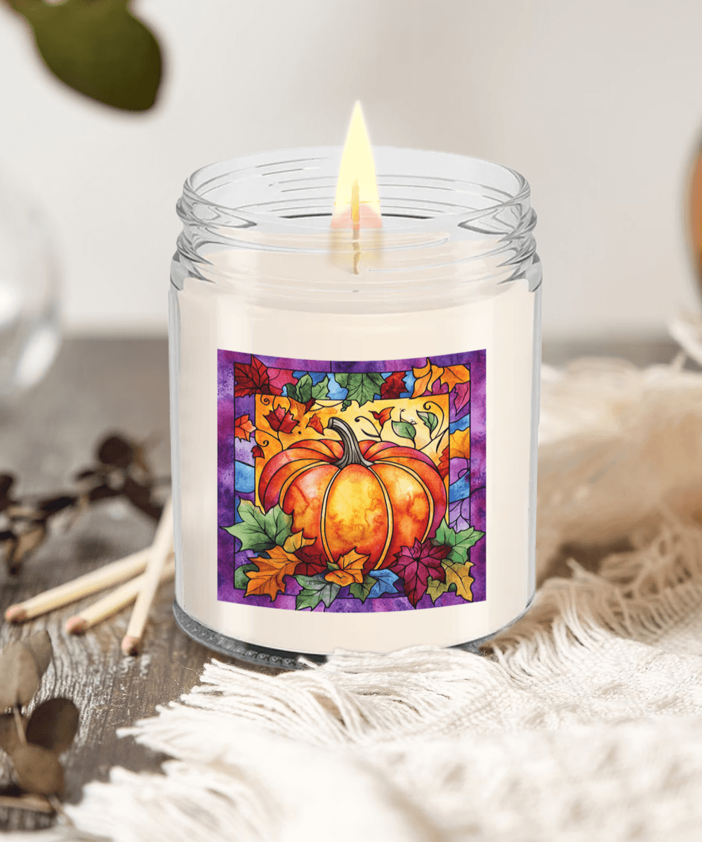 Fall Pumpkin Soy Container Jar Candle Home Decor - Mallard Moon Gift Shop