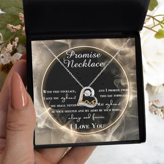 Wife Promise My Heart Love Necklace Anniversary Wedding Birthday Valentine's Day Gift From Husband - Mallard Moon Gift Shop