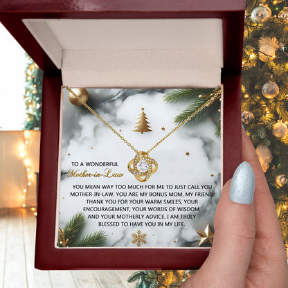 Gift for Mother-in-Law - Motherly Advice - Love Knot Pendant Necklace - Mallard Moon Gift Shop