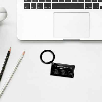 Motivational Brother-In-Law Engraved Black Keychain - I can promise to love you for the rest of my life, Birthday, Christmas Holiday Jewelry Gif - Mallard Moon Gift Shop