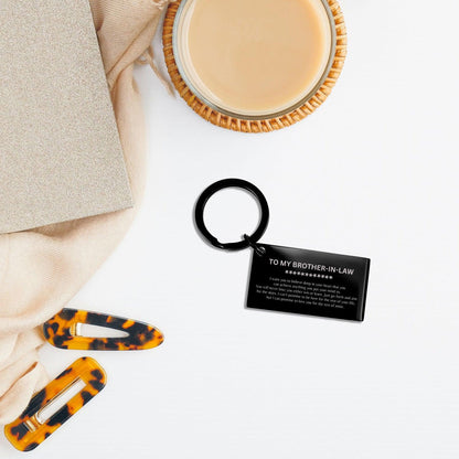 Motivational Brother-In-Law Engraved Black Keychain - I can promise to love you for the rest of my life, Birthday, Christmas Holiday Jewelry Gif - Mallard Moon Gift Shop