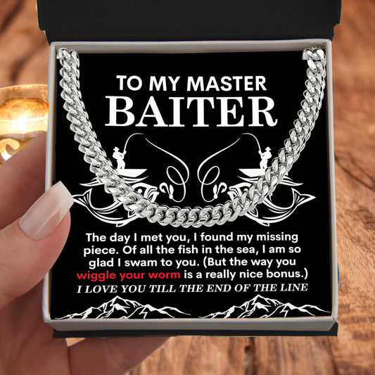 Gift for My Man - In The Sea - Cuban Link Chain Necklace - Mallard Moon Gift Shop