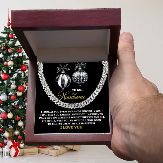 Gift for My Man - Future of Happiness - Cuban Chain Link Necklace - Mallard Moon Gift Shop