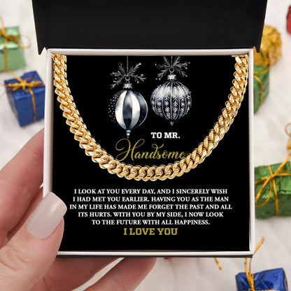 Gift for My Man - Future of Happiness - Cuban Chain Link Necklace - Mallard Moon Gift Shop