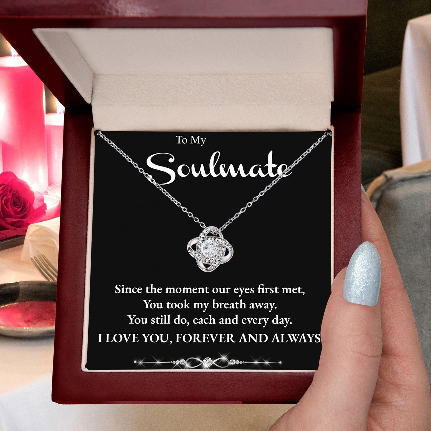 Soulmate You Took My Breath Away Love Forever and Always Pendant Necklace - Mallard Moon Gift Shop