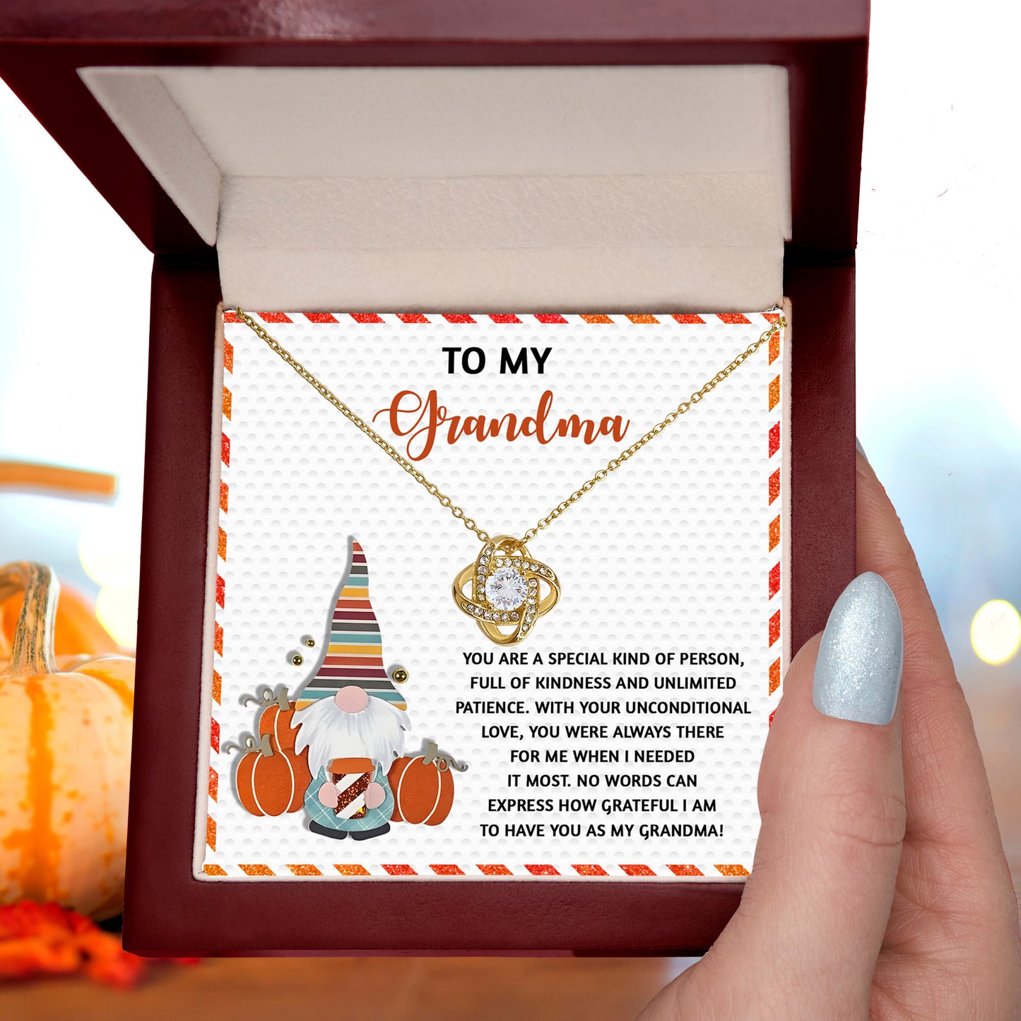 Gift for Grandma - Needed It Most - Love Knot Pendant Necklace - Mallard Moon Gift Shop