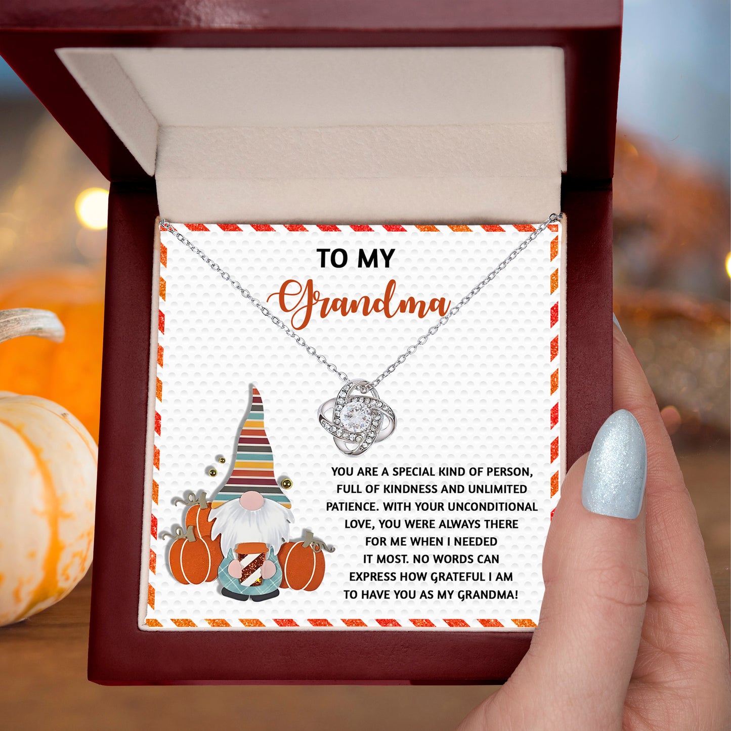 Gift for Grandma - Needed It Most - Love Knot Pendant Necklace - Mallard Moon Gift Shop