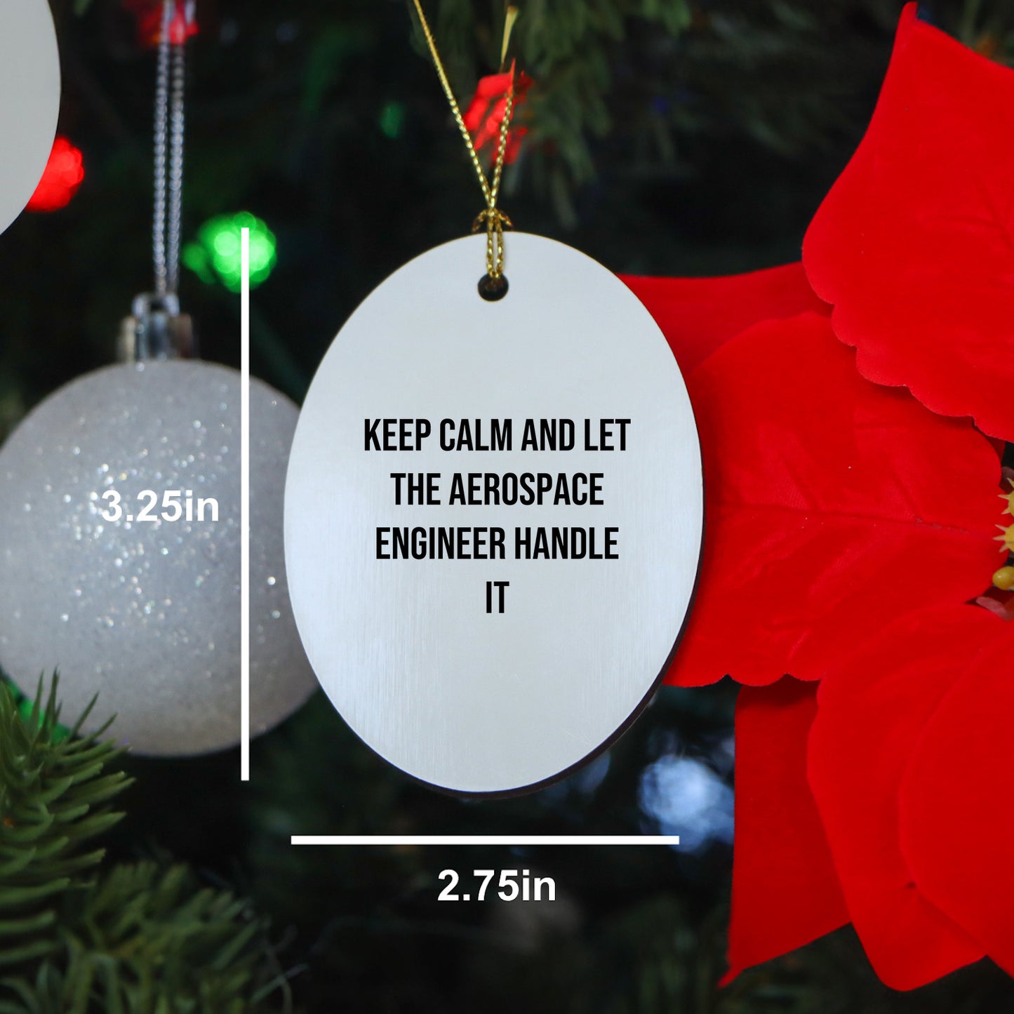 Aerospace Engineer Gifts, Keep Calm and Let the Pro Handle It, Oval Ornament, Christmas Unique Gifts from Friends