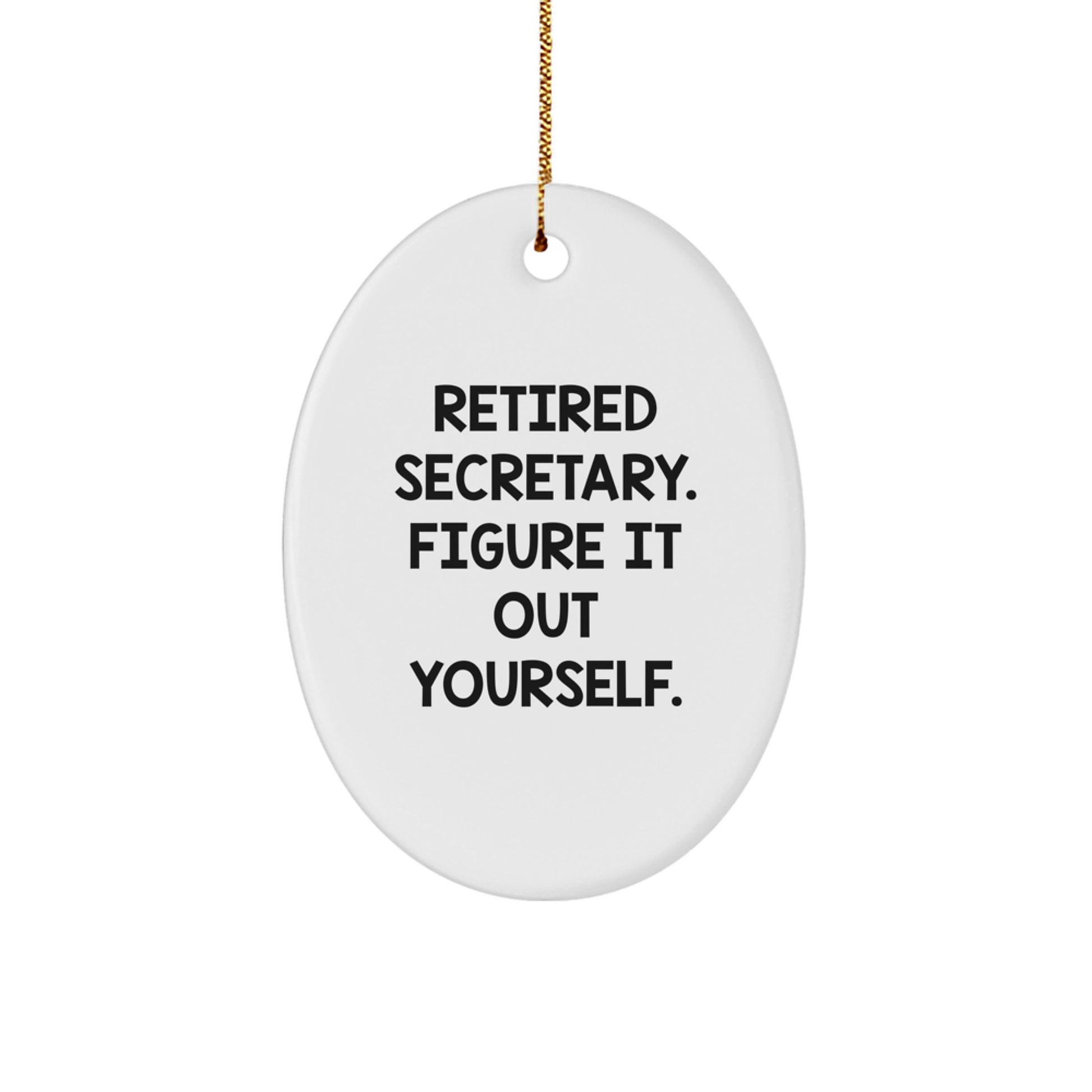 Funny Secretary Christmas Oval Ornament Gifts from Friends for Secretary - Image 1