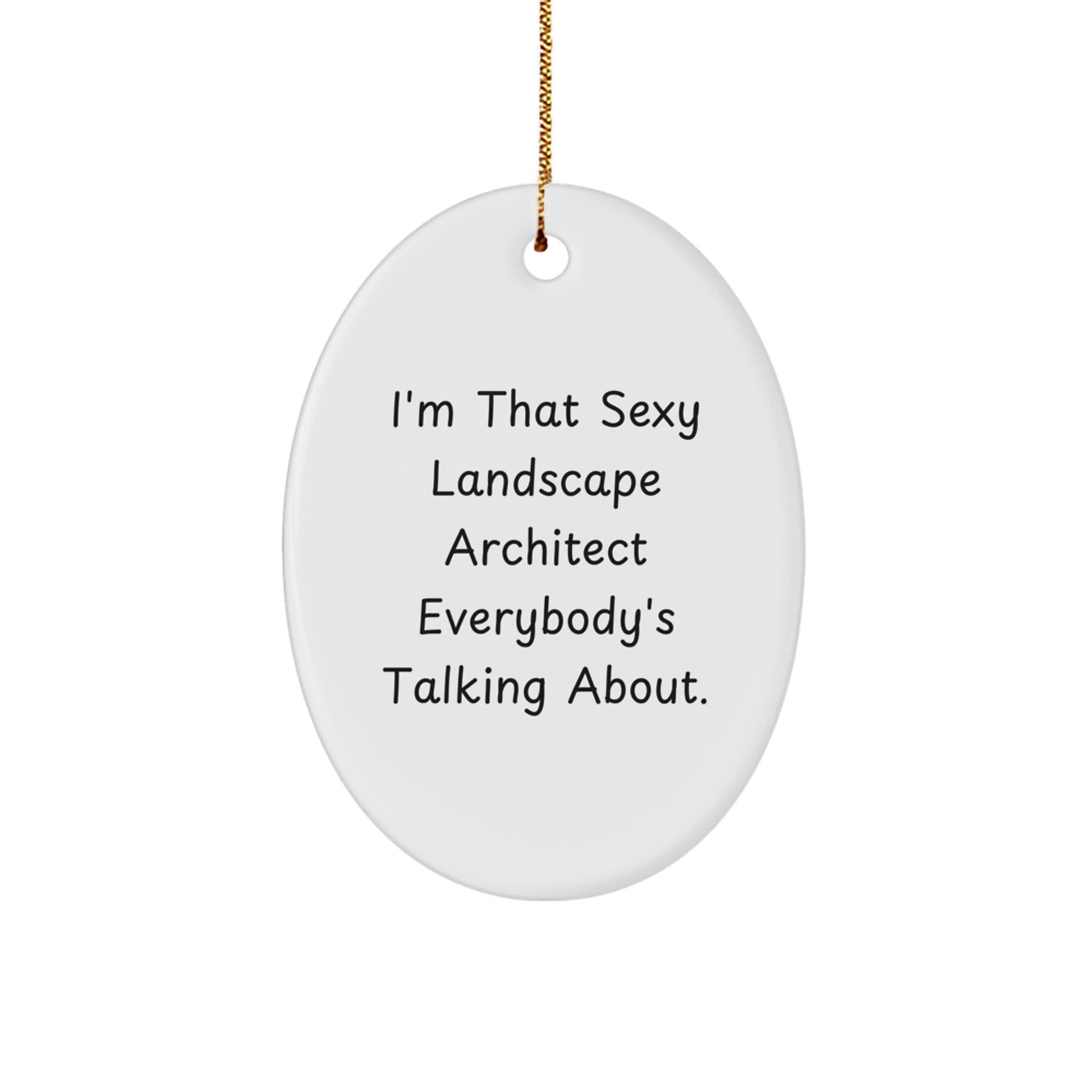 Sexy Landscape Architect Oval Ornament, Funny Gift for Friends, Coworkers, Family, Christmas Unique Decorations - Image 1