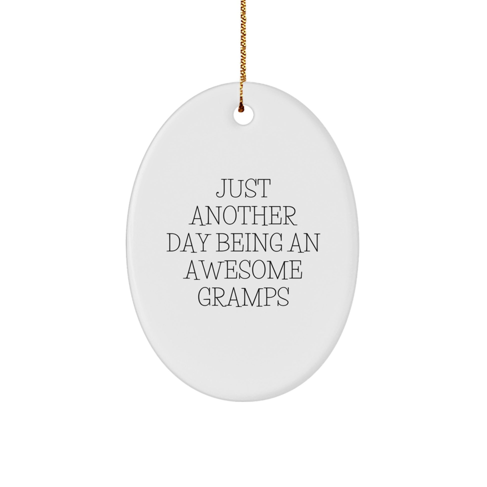 Funny Gramps Oval Ornament Gifts from Family for Christmas Unique Ornament Decor - Image 1