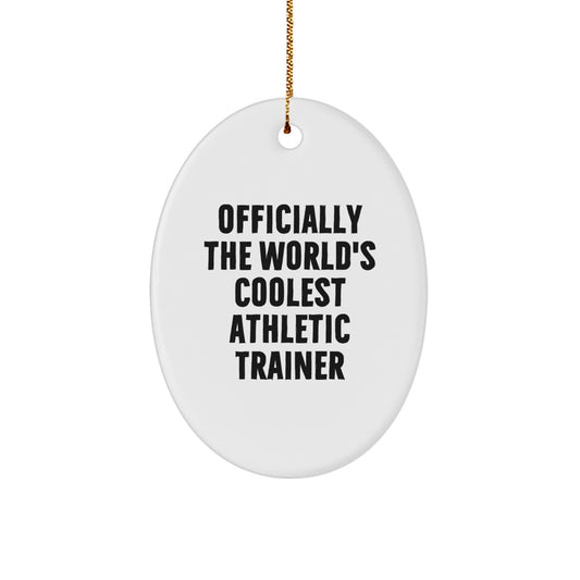 Funny Athletic Trainer Oval Ornament Gifts from Friends for Christmas Unique Gifts - Image 1