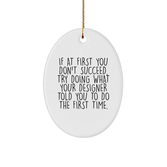 Designer Oval Ornament Gifts from Friends and Family for Christmas Unique Decorations - Image 1