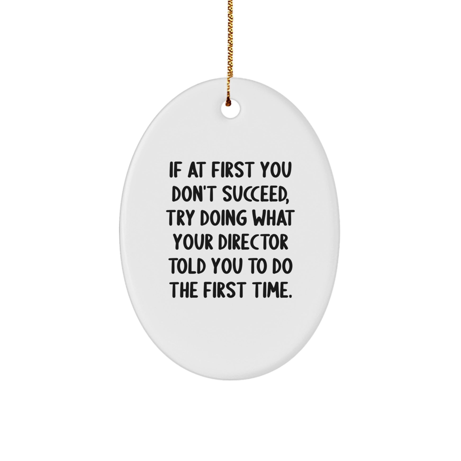 Funny Director Oval Ornament Gifts from Family Friends for Christmas Unique Present - Image 1