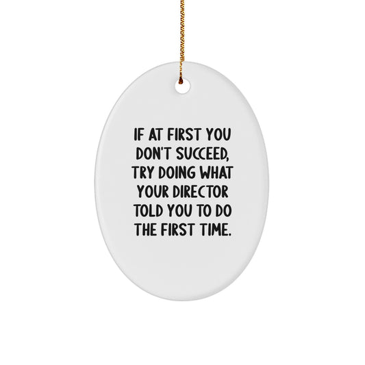 Funny Director Oval Ornament Gifts from Family Friends for Christmas Unique Present - Image 1