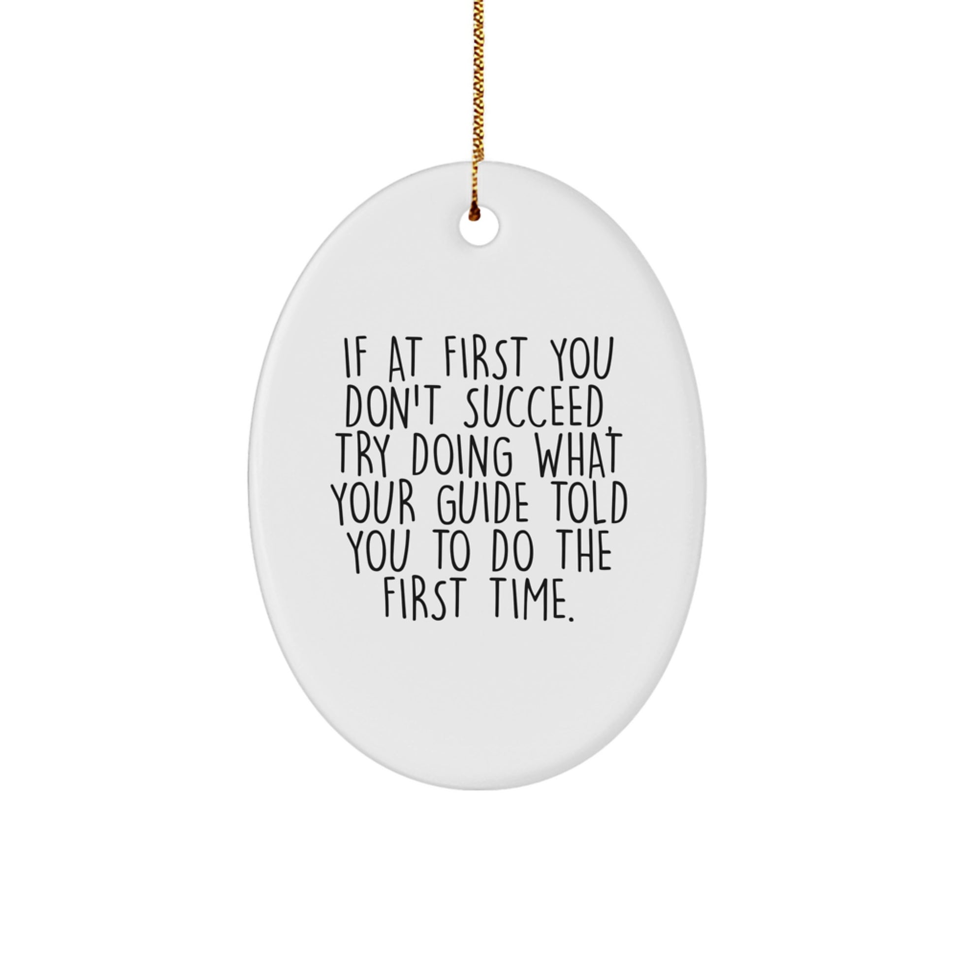 Funny Guide Gifts for Friends, Oval Ornament with Inspirational Quote, Christmas Unique Presents from Men, Women, Family to Guide, Guide Enthusiasts - Image 1