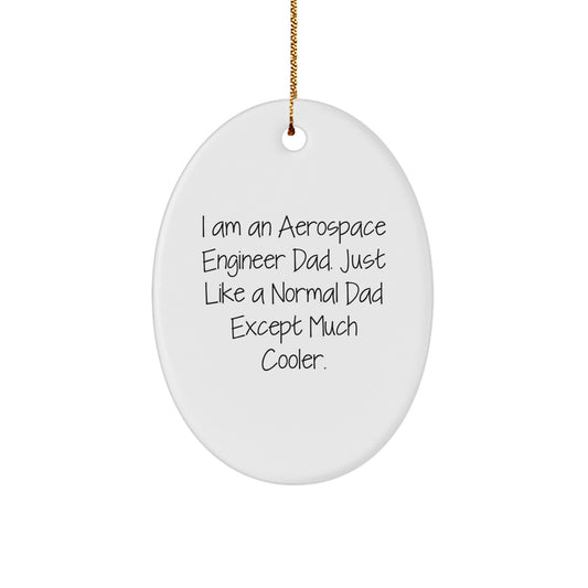 Aerospace Engineer Dad Oval Ornament Gifts for Men from Family - Funny Christmas Decor - Image 1