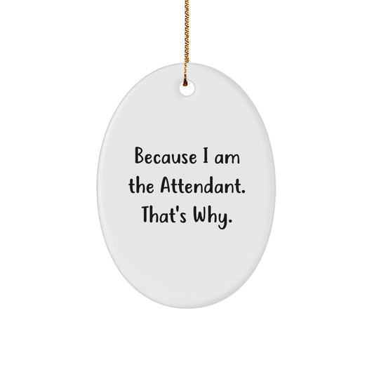 Oval Attendant Christmas Ornament Gifts from Family for Attendant Men - Image 1