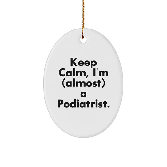 Funny Podiatrist Oval Ornament Gifts from Men to Family Members for Christmas Unique Presents - Image 1