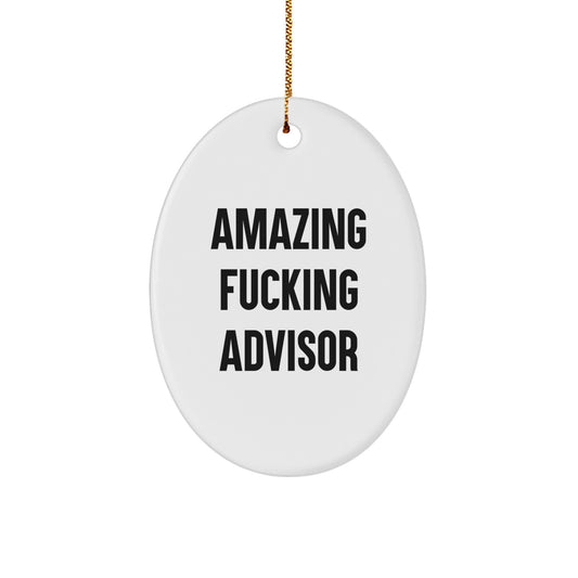 Funny Advisor Oval Ornament Gifts from Friends, Funny Advisor Oval Ornament for Men, Christmas Unique Advisor Gifts - Image 1
