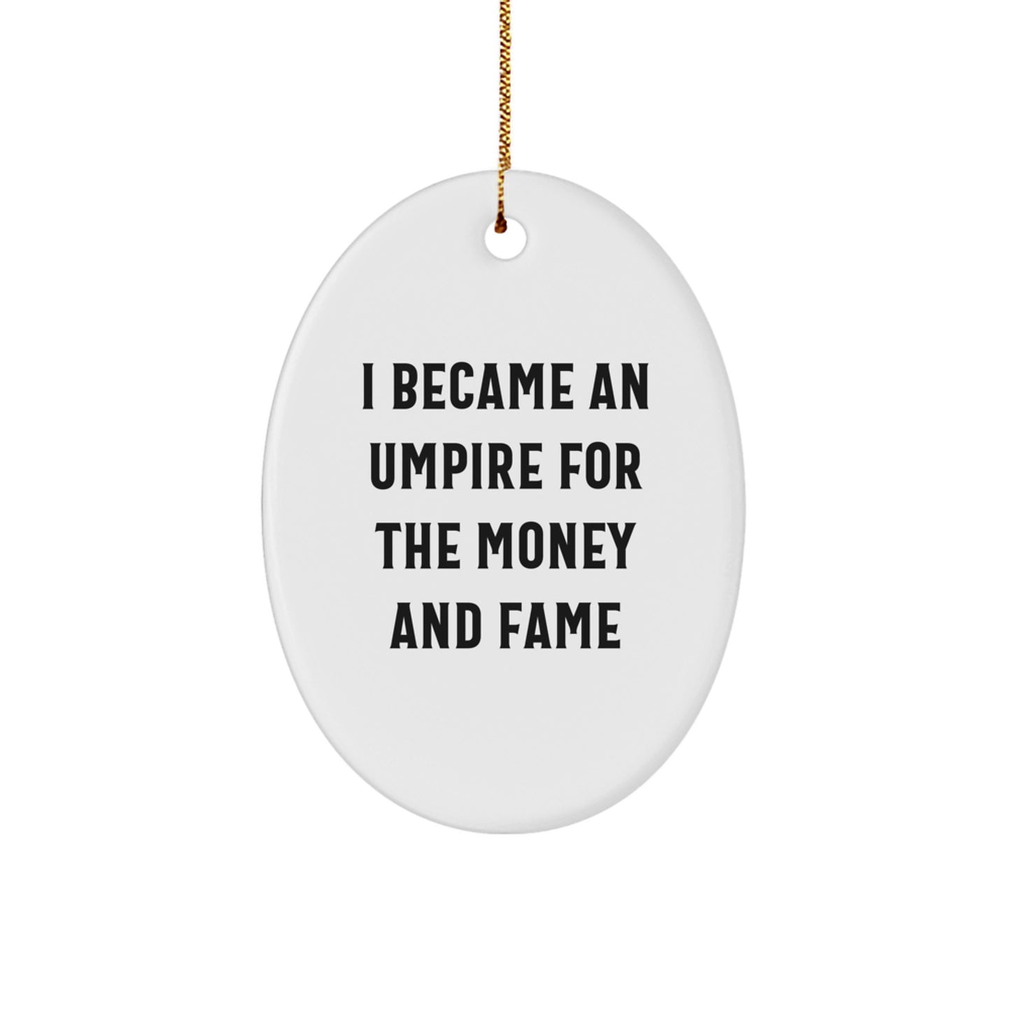 Funny Umpire Gifts for Umpires, Oval Ornament for Umpire Fans, Christmas Unique Gifts from Friends to Umpires - Image 1