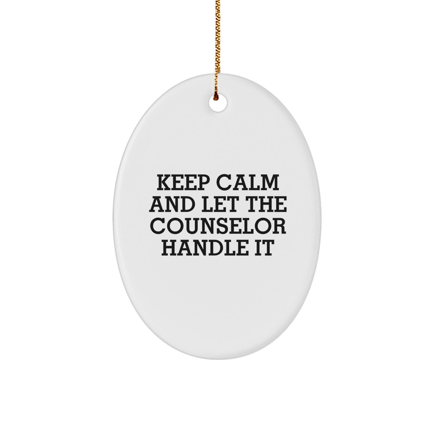 Cute Counselor Oval Ornament Gifts from Family for Counselor Christmas Unique - Image 1