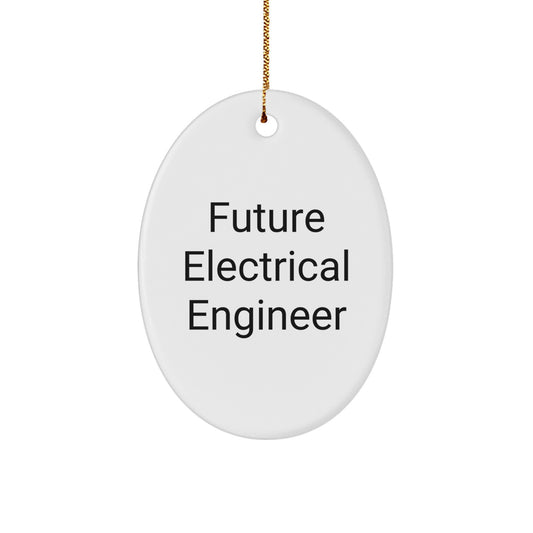 Funny Future Electrical Engineer Oval Ornament Gifts from Friends for Electrical Engineer Christmas Unique Gifts - Image 1
