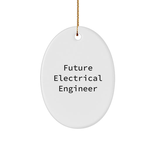 Unique Inspirational Gifts for Electrical Engineer Friend, Oval Ornament Funny Quote, Christmas Unique Gifts from Friends to Family - Image 1