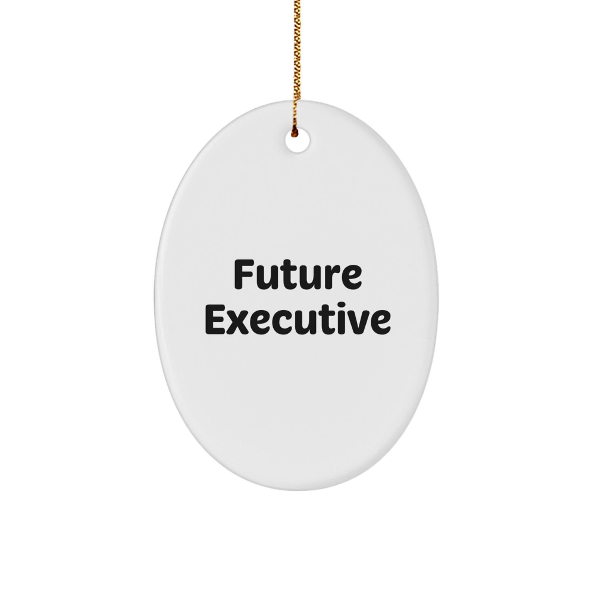 Funny Quote Gifts from Family to Future Executive, Oval Ornament, Christmas Unique Gifts for Executive - Image 1