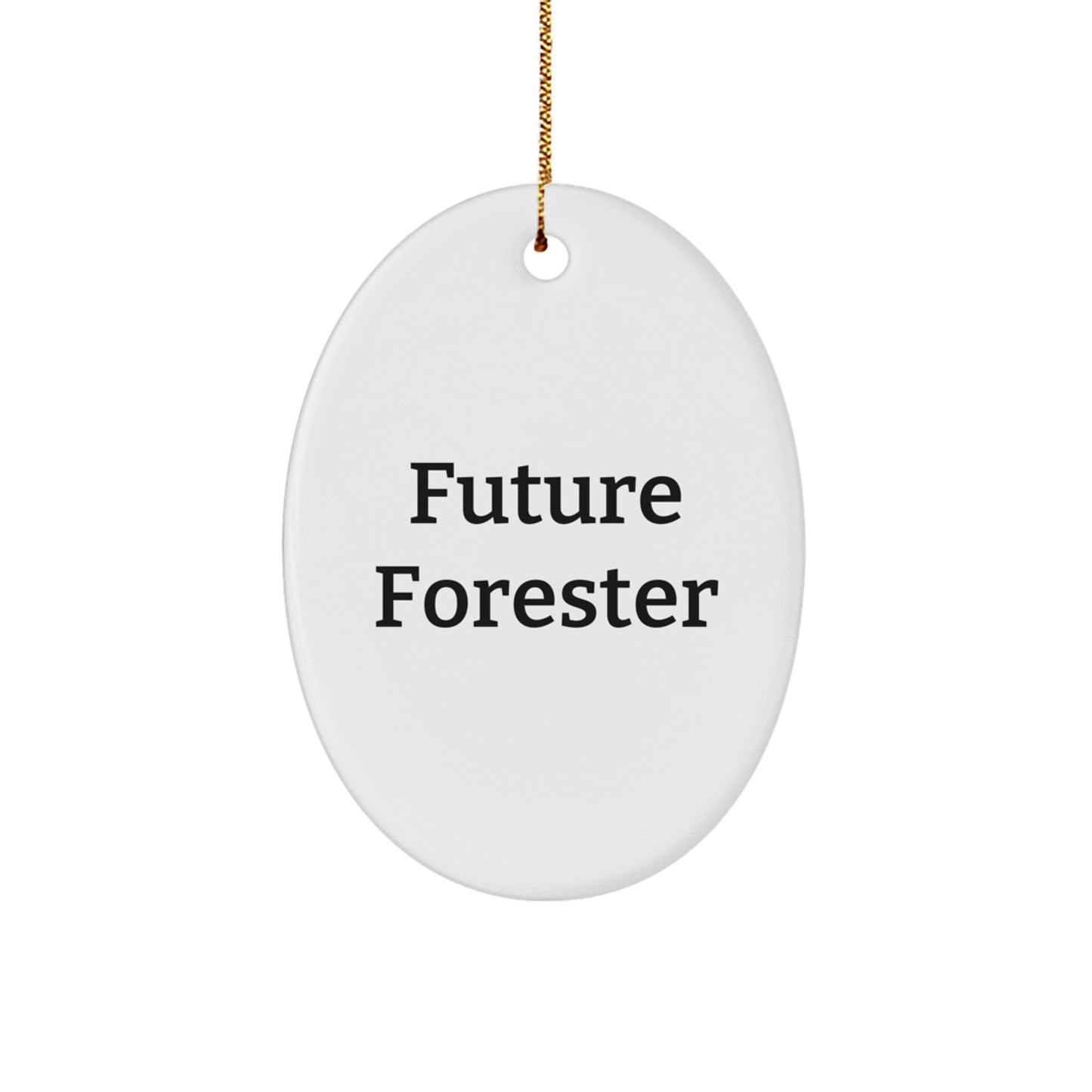 Funny Future Forester Oval Ornament Gifts from Family for Christmas Unique Gifts - Image 1