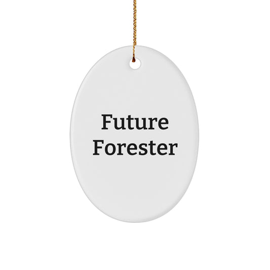Funny Future Forester Oval Ornament Gifts from Family for Christmas Unique Gifts - Image 1