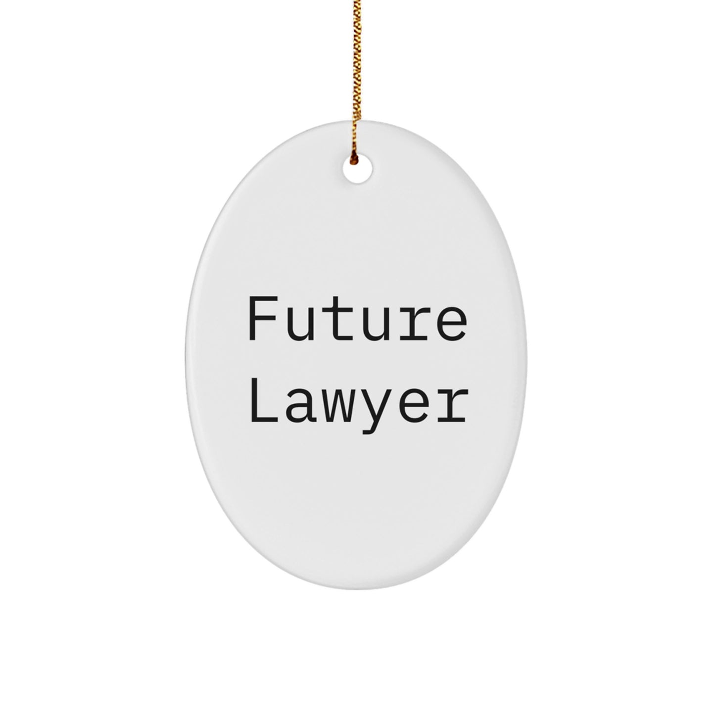 Funny Lawyer Quote Oval Ornament Gifts from Men to Future Lawyer for Christmas Unique Presents - Image 1