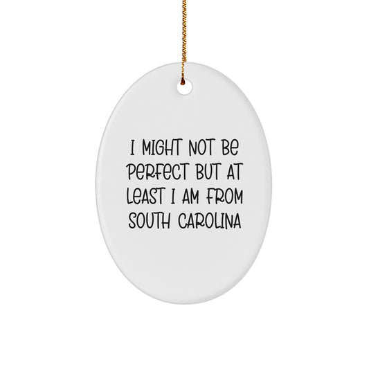 Funny South Carolina Oval Ornament Gifts from Friends, Family, or Loved Ones for Christmas - Image 1