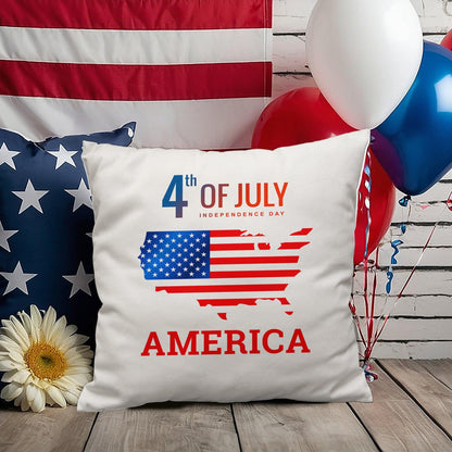 July 4th in America Patriotic Indoor-Outdoor Pillow - Mallard Moon Gift Shop