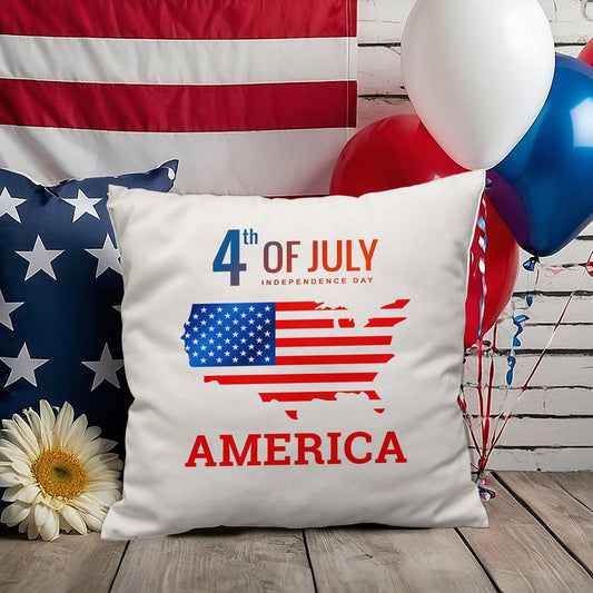 July 4th in America Patriotic Indoor-Outdoor Pillow - Mallard Moon Gift Shop