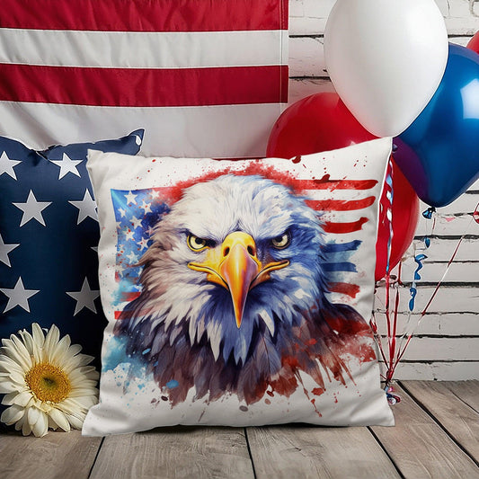 Eagle Patriotic Indoor-Outdoor Pillow - Mallard Moon Gift Shop