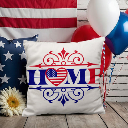 Home Patriotic Indoor-Outdoor Pillow - Mallard Moon Gift Shop