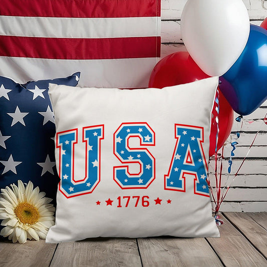 USA 1776 Patriotic Indoor-Outdoor Pillow - Mallard Moon Gift Shop