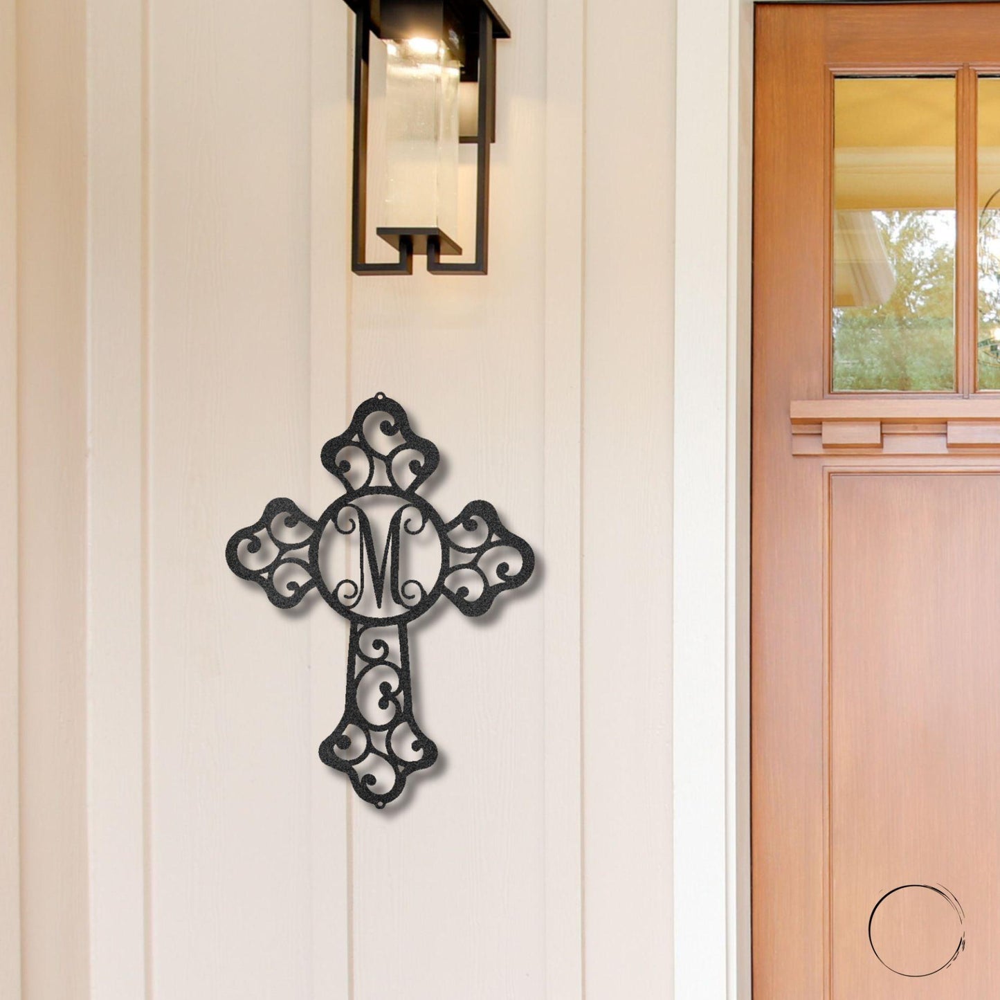 Personalized Cross Indoor Outdoor Metal Wall Art Sign - Mallard Moon Gift Shop