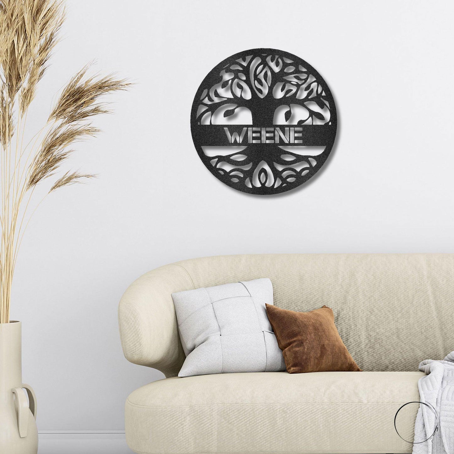 Personalized Family Name Tree of Life Indoor Outdoor Steel Wall Sign Metal Art - Mallard Moon Gift Shop