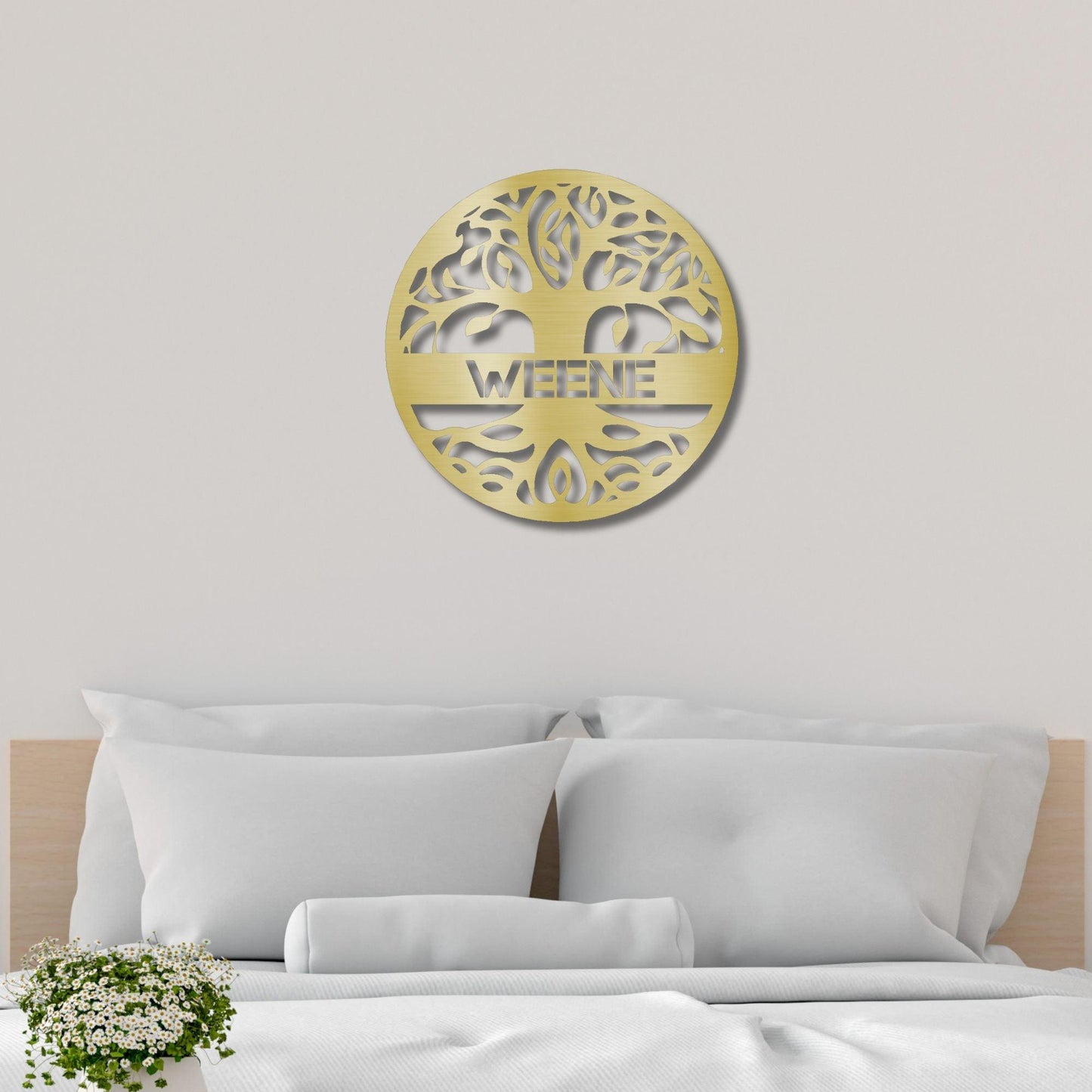 Personalized Family Name Tree of Life Indoor Outdoor Steel Wall Sign Metal Art - Mallard Moon Gift Shop