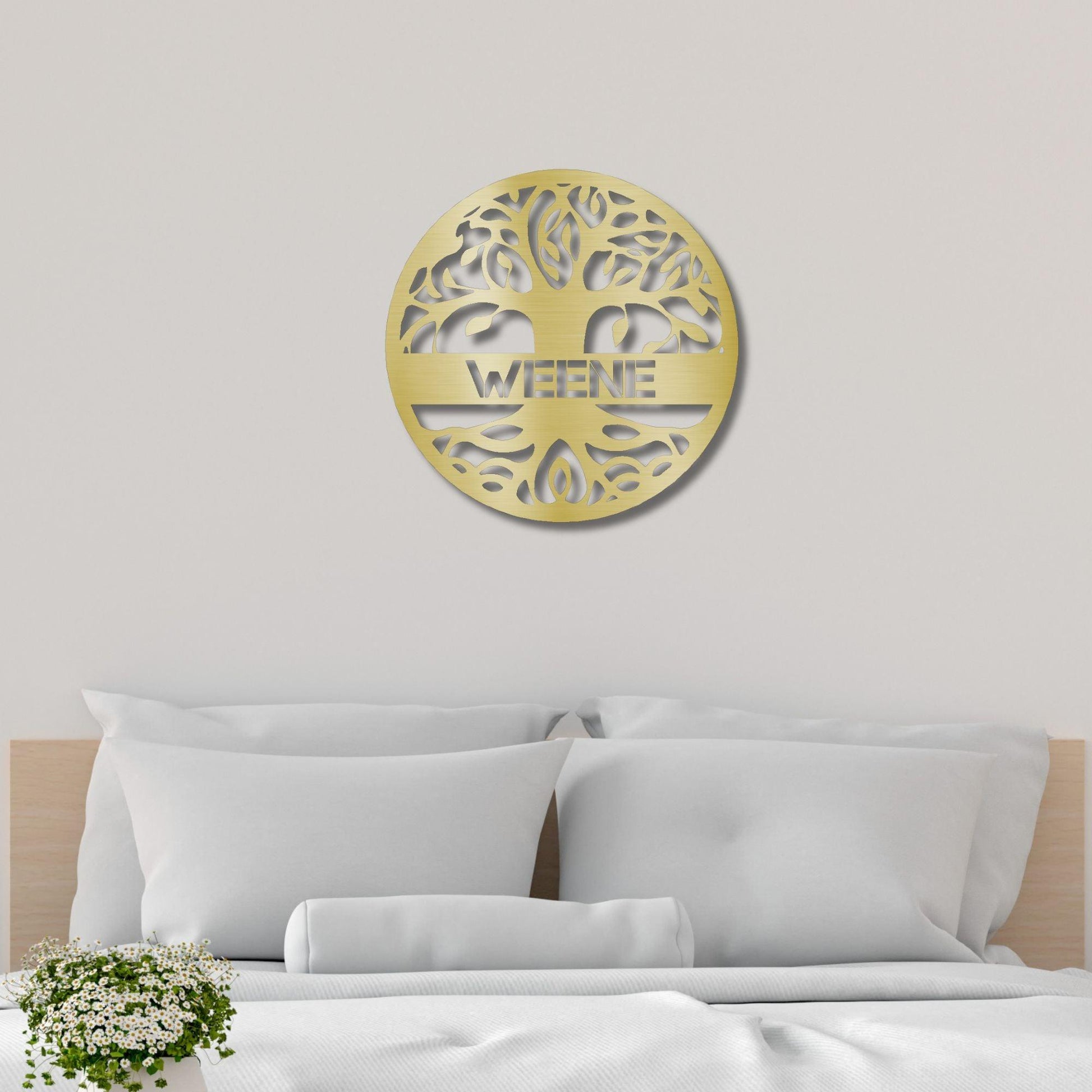 Personalized Family Name Tree of Life Indoor Outdoor Steel Wall Sign Metal Art - Mallard Moon Gift Shop