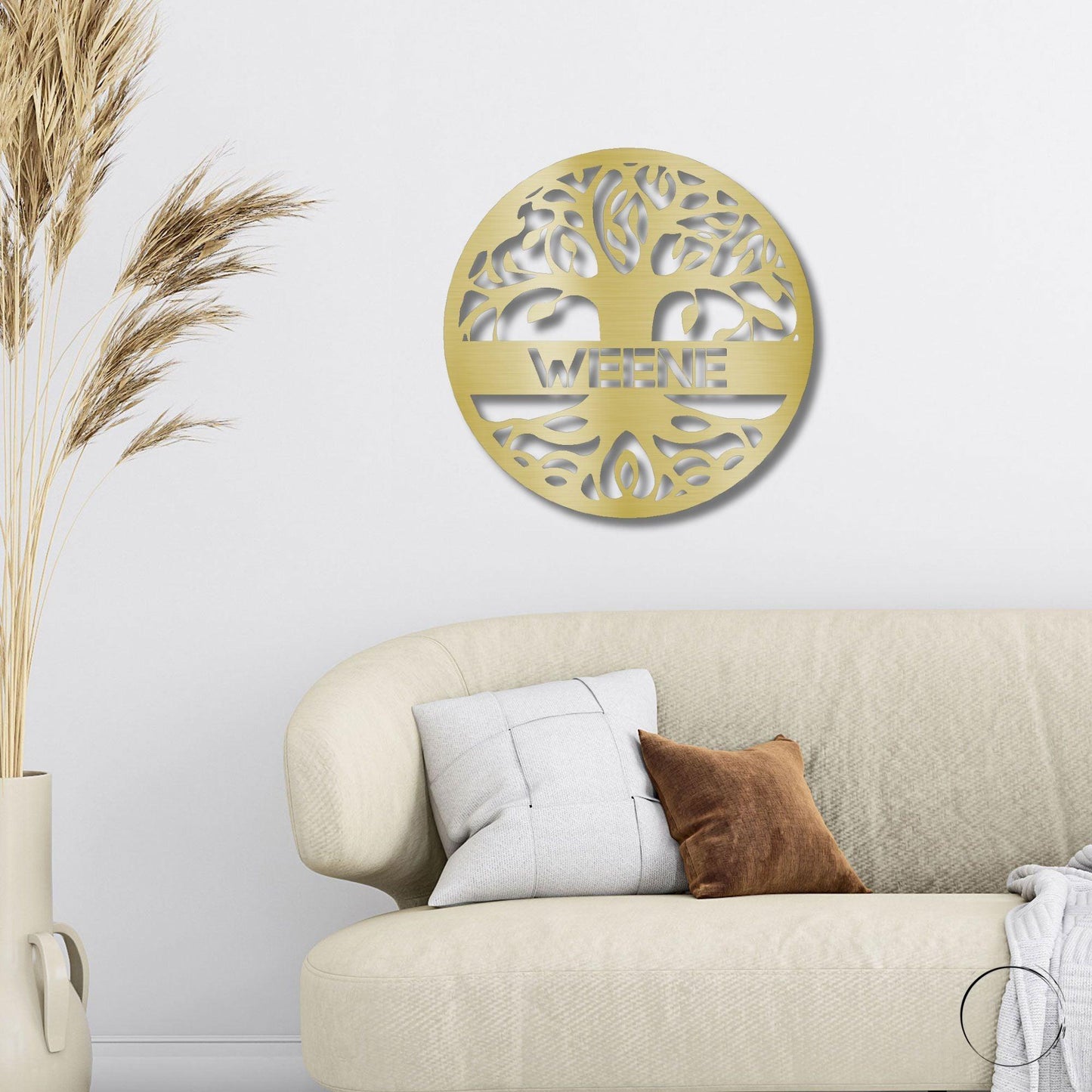 Personalized Family Name Tree of Life Indoor Outdoor Steel Wall Sign Metal Art - Mallard Moon Gift Shop