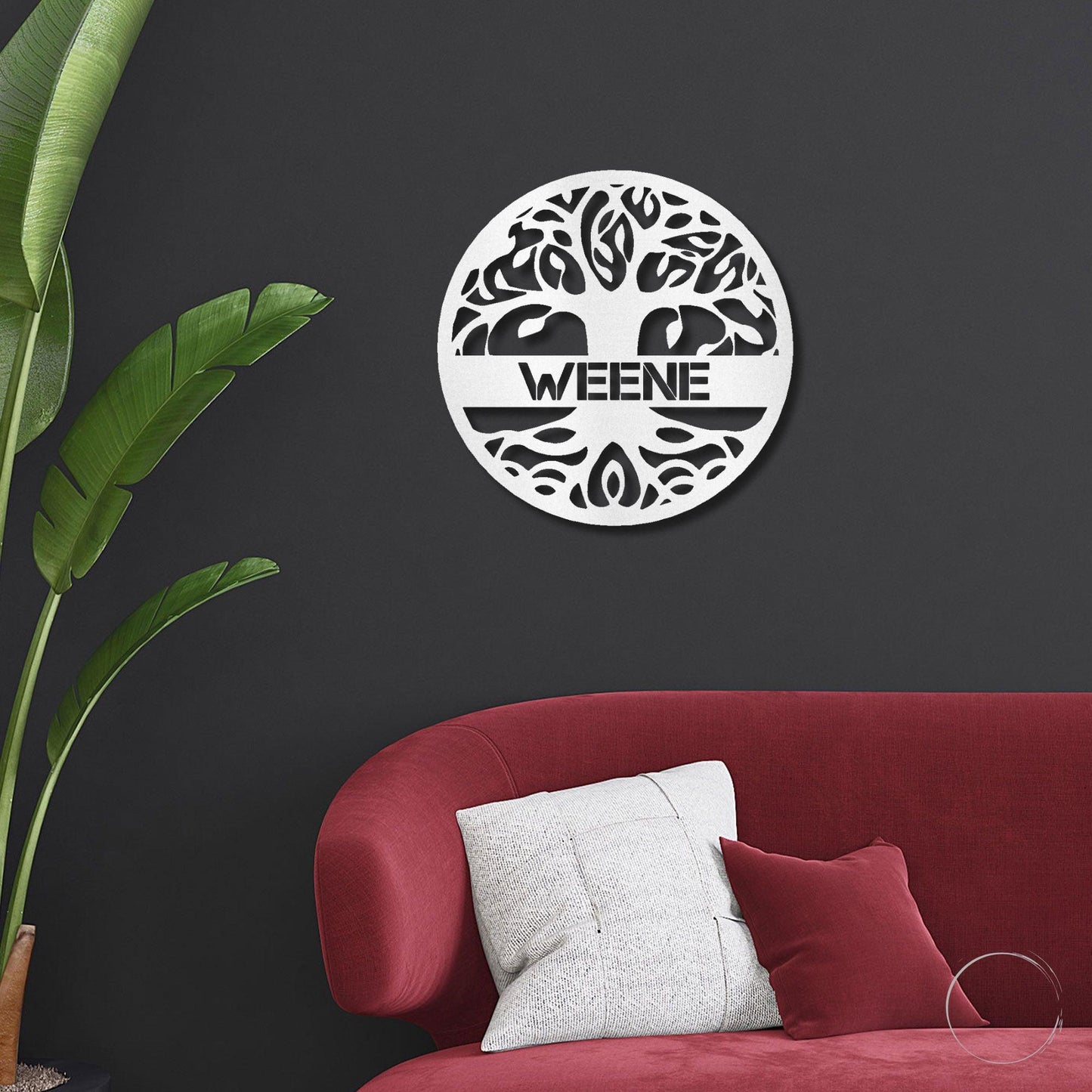 Personalized Family Name Tree of Life Indoor Outdoor Steel Wall Sign Metal Art - Mallard Moon Gift Shop